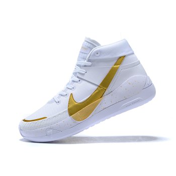 2020 Nike KD 13 White Metallic Gold Shoes